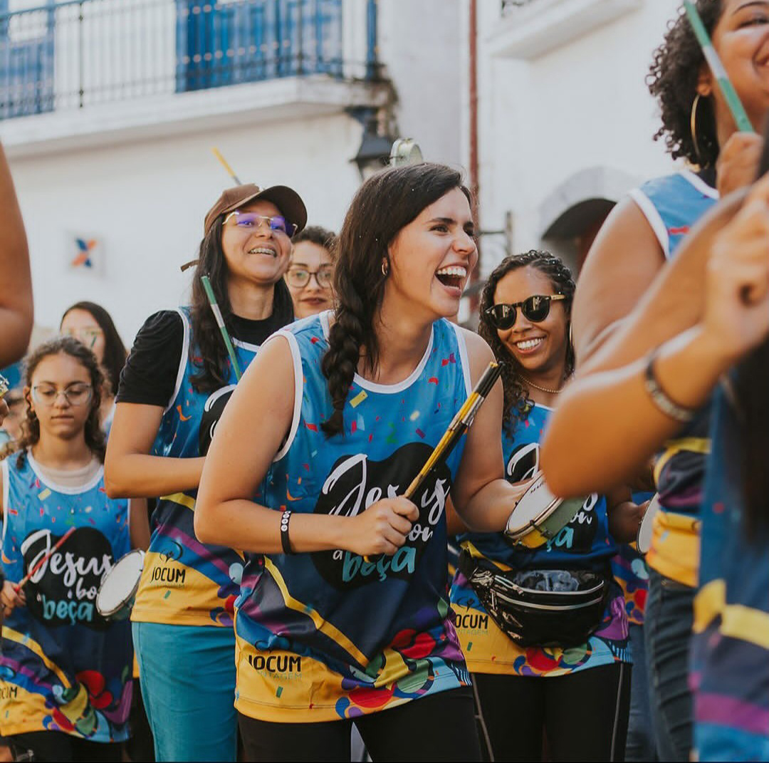 A photo from a Jovens com uma Missão Instagram account showing participants in a 2024 Carnival parade in Ouro Preto, Brazil. (Screen grab)