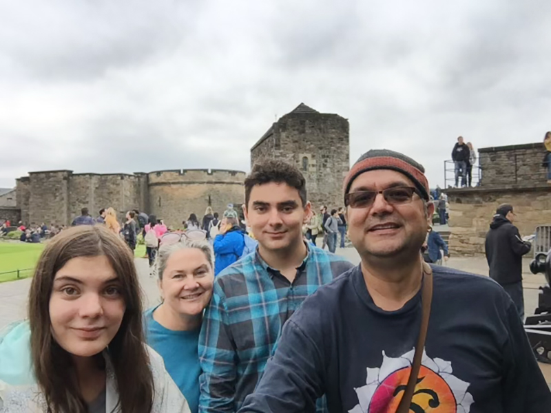 The Sawhney family: Lakshmi, from left, Sinclair, Kiran and Deepak. (Photo courtesy Sinclair Sawhney)