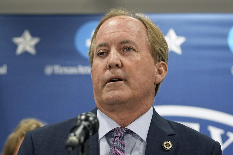 Texas Attorney General Ken Paxton makes a statement at his office, May 26, 2023, in Austin, Texas. (AP Photo/Eric Gay, File)